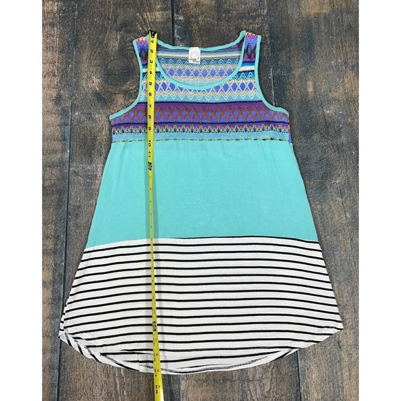 Sun & Moon Women’s Size Small Colorblock Tunic Tank Top! Stripes, Woven! - Picture 4 of 7